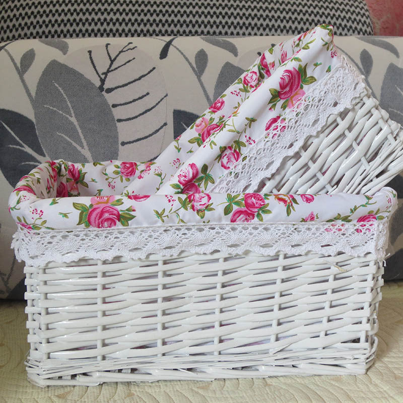 Wicker storage basket rattan storage basket kitchen finishing