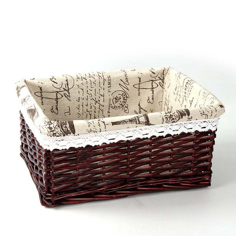 Wicker storage basket rattan storage basket kitchen finishing