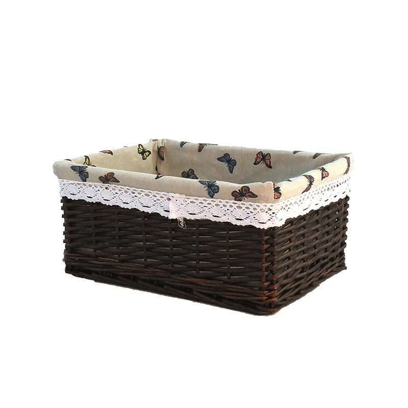 Wicker storage basket rattan storage basket kitchen finishing